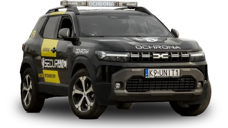 Oznakowany pojazd patrolu interwencyjnego K9 Securand